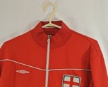 Umbro Football Culture England Jacket w/ Zipper Red &amp; White Size Large P... - £30.36 GBP