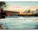 Runnells Covered Bridge Nashua New Hampshire NH UNP DB Postcard E17 - $4.90