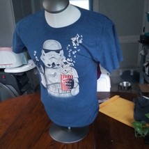 Star Wars Large Boys Blue Tee, Storm Trooper Shirt, Sci-Fi Shirt, Youth Size Tee - £3.91 GBP