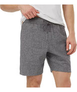 tentree Men&#39;s Hemp Joshua Shorts Granite Heather 7” Elastic waistband Large - $727.72 MXN