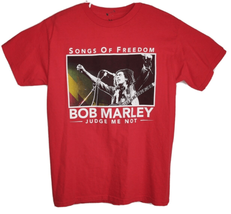 Bob Marley Songs Of Freedom Mens Zion Graphic T-Shirt Red Medium M - £16.06 GBP