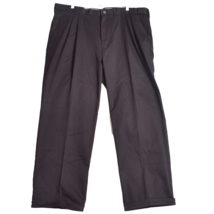 George Men&#39;s Chino Dress Pants Size 40x30 Black Cuffed - $15.65