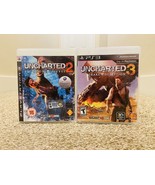 Uncharted 2 And Uncharted 3 With Bonus Disk PS3 PlayStation 3 Complete L... - £11.61 GBP