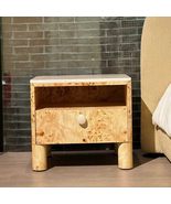 interoknack Designer Burl Wood Bedside Nightstand, Vintage Solid Wood En... - $5,739.86 CAD