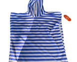 Wonder Nation Girl S 6 -6X SwimSuit Cover up Poncho Stripe Blue UPF 50+ ... - $9.89