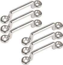 6 Pack Stainless Steel Bimini Top Strap Pad Eye, Footman&#39;s Loop Kayak Ti... - $13.09