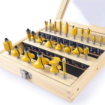 Kowood 24X Router Bits Set 1/4 Inch Shank Made Of 45 Carbon Steel C3 Alloy Blade - £45.49 GBP