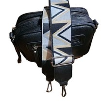 Montana West Crossbody Bag Black Faux Leather Southwest Adjustable Guitar Strap - £27.51 GBP