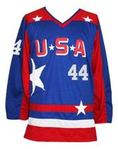 Any Name Number Team USA Retro Hockey Jersey New Sewn Blue Reed Any Size image 4