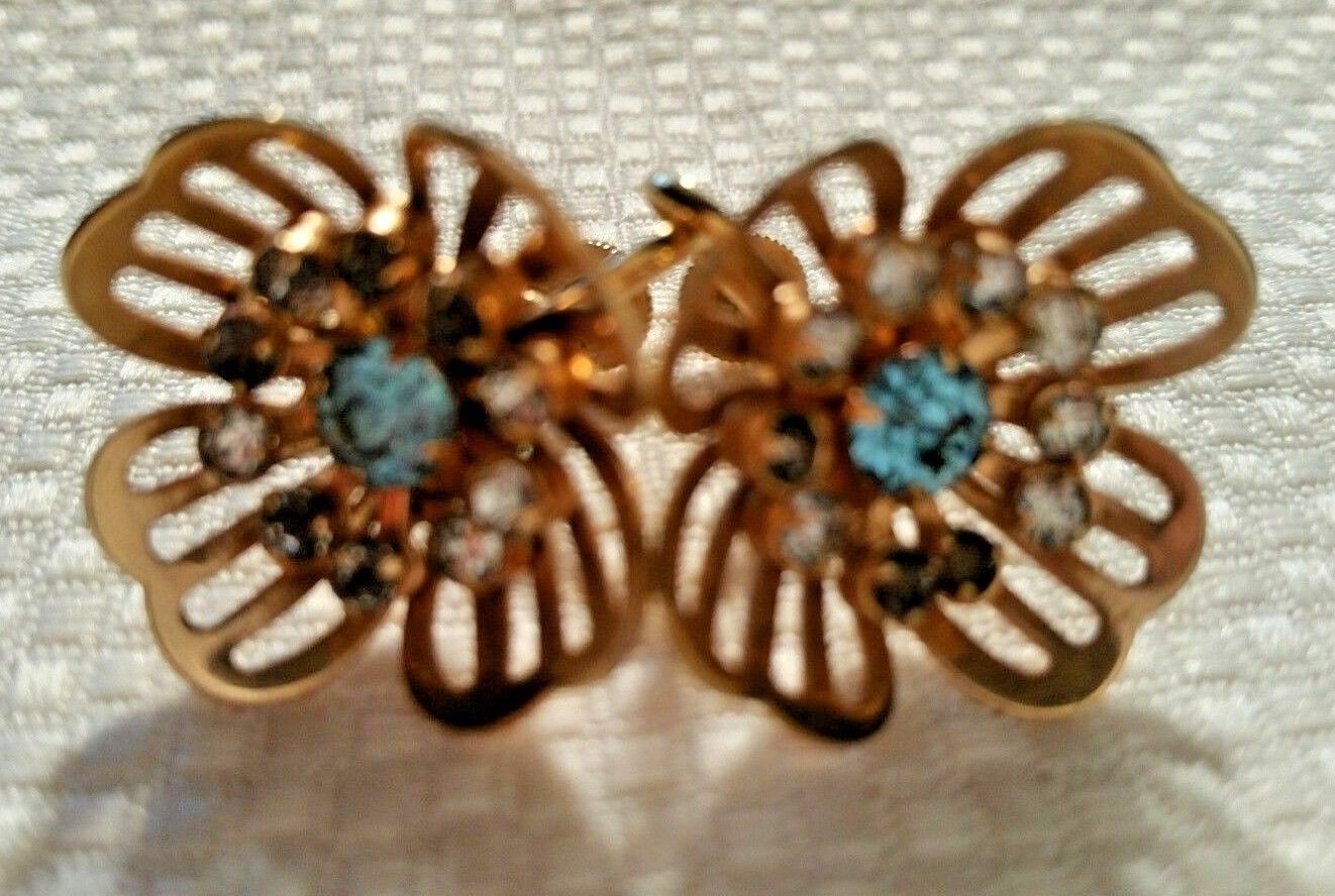 Vintage Mid Century Signed Bugbee and Niles B.N. Gold Tone Screw Back Earrings Item image 10
