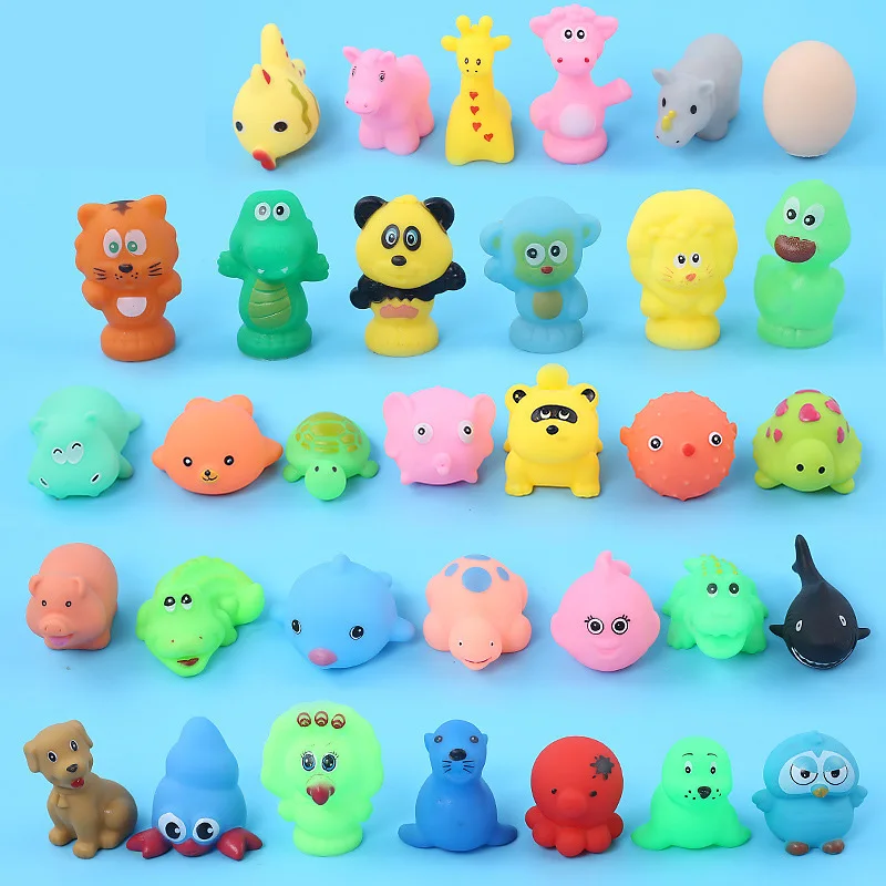 10 Pcs/Set Baby Cute Animals Bath Toy Swimming Water Toys Soft Rubber Float - £9.03 GBP+