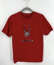 Spyder Mens T Shirt Size Small Red Gray Graphic Short Sleeve Tee Cotton - $19.80