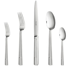 Hudson by Christofle Paris France Stainless Steel 5 Piece Place Setting New - £221.07 GBP