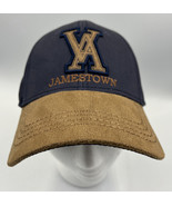 Jamestown VA Virginia Settlement  Hat Cap Blue Brown Suede
