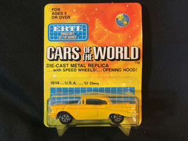 Ertl Cars of the World 57' Chevy Yellow Toy Car Made In Hong Kong - £15.94 GBP