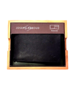 NEW Joseph Abboud Men&#39;s Black Bifold Wallet in wood box - $58.75