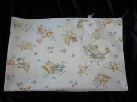 Vintage Baby Blanket Lamb Butterfly Bunny Cat Bear Giraffe Chick Duck Flower - £15.85 GBP