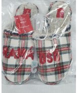 Wondershop MAMA OSO Plaid Women&#39;s XL-(11/12) Plush Slides Slipper-Slides  - £12.88 GBP