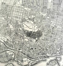 Montreal City Map 1935 Quebec Canada Antique Atlas Street View 14 x 11&quot; ... - $39.99