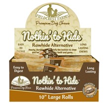 Fieldcrest Farms Nothin&#39; to Hide Roll Dog Treat Peanut Butter 24ea/10 in, LG - £191.43 GBP