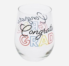 Greenbrier “Congrats GRAD” 16.8 oz Inspirational Seamless Bear/Wine Glass - £11.58 GBP