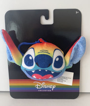 Disney Rainbow Pride Collection Stitch Keychain Bag Clip Plush NEW - £8.23 GBP