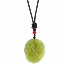 1.6&quot;China Certified Jewelry Nature Hetian Nephrite Jade Blessing Bat and... - £53.42 GBP
