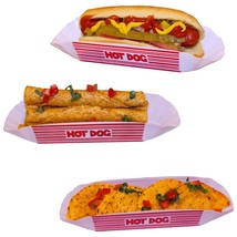 Plastic Hot Dog Serving Dish/Tray/Holders (Set of 3) - £5.66 GBP