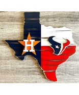 Rustic 2 team sports sign Astros, Texans Handmade.  Free Shipping - $48.51