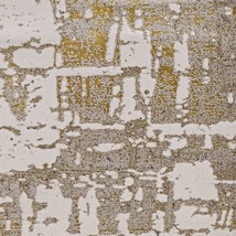 7 X 10 Ivory Gold Machine Woven Abstract Indoor Area Rug - €336,75 EUR