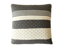 Lavish Touch 100% Cotton Knitted Cushion Cover Sandover Pack of 2 Light ... - $56.99