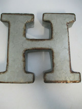 Galvanized Metal Letter H 6&quot; Rustic Country Industrial Farmhouse 3D  - £2.32 GBP