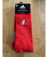 adidas ALPHASKIN LIGHTWEIGHT CUSHIONED CREW SOCKS Mens Orange XL - $17.81