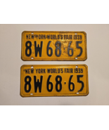 1939 NEW YORK- WORLD&#39;S FAIR LICENSE PLATES PAIR SET 8W68-65-Wall Decor-M... - $107.94