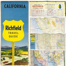 California 1960 Vintage Road Map Richfield Oil Travel Guide 18x26 Route 66 - $14.45