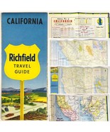 California 1960 Vintage Road Map Richfield Oil Travel Guide 18x26 Route 66 - £11.35 GBP