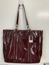 Coach Red Patent Leather Handbag Euc - £125.52 GBP