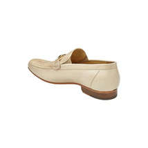 Belvedere Men's Bruno Genuine Ostrich Leg and Italian Calf Loafer Cream 1026 image 4