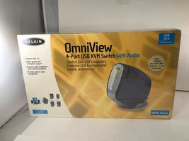 Belkin F1DS104U OmniView 4-Port USB KVM Switch with Audio - SOHO Series ... - $34.95
