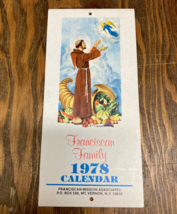 Franciscan family 1978 small calendar - $19.75
