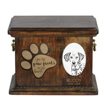 Urn for dog’s ashes with ceramic plate and description - Dalmatian, ART-DOG - £79.13 GBP