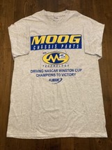 NASCAR Moog Chassis Parts M2 T-Shirt Mens Large Winston Cup Light Gray Vtg - £15.68 GBP