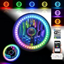 1x 5-3/4 RGB SMD LED Color Chase Chasing Halo Shift Angel Eye Morph H4 Headlight - £71.13 GBP