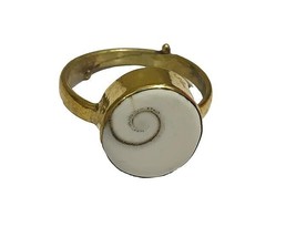 Gomti Chakra Ring Natural For Unisex Adjustable Panchdhatu Ring - $12.99