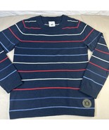Mouli Sweater family friends and fools Size Large Navy Blue With Stripes  - $459.74 MXN