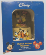 Disney Mickey Mouse Minnie Vintage 90s Musical Motion Snow Globe Donald ... - $29.69