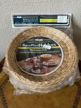 Lot of 16 Wicker Rattan Bamboo Woven Paper Plate Holders Camping Picnic Vintage - £25.68 GBP