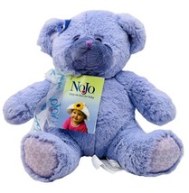 Nojo Purple Teddy Bear Plush Lavender Butterfly Stuffed Animal 9 inch Baby TAGS - $15.88