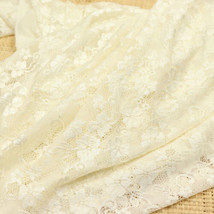 Embroidery Floral Mesh Lace Fabric DIY Costume Table Clothing Curtain Wedding  - £8.78 GBP