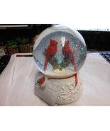 Christmas Is Forever &quot;Cardinals Glitter Light Music Globe&quot; 5.5&quot;X 4&quot;X 4&quot; NEW - €27,34 EUR
